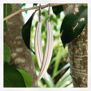 Eucalyptus Leaf Earrings - Sterling Silver