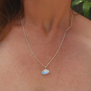 Pipi Shell Necklace - Handpainted Silver