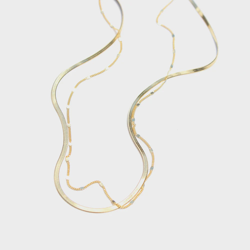 Necklace - Duo Chain, Gold Plated
