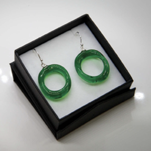 Loop Glass Earrings - Green
