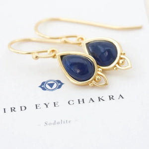 Third Eye Chakra Earrings - Gold