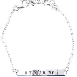 Arohanui Message Bar Bracelet
