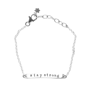 Stay Strong Message Bar Bracelet
