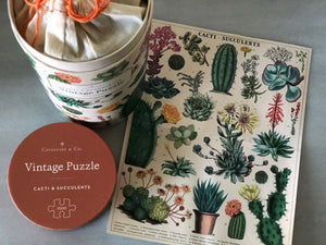 Cacti & Succulents, Vintage Puzzle - 1000 Piece