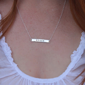 Dream Message Bar Necklace