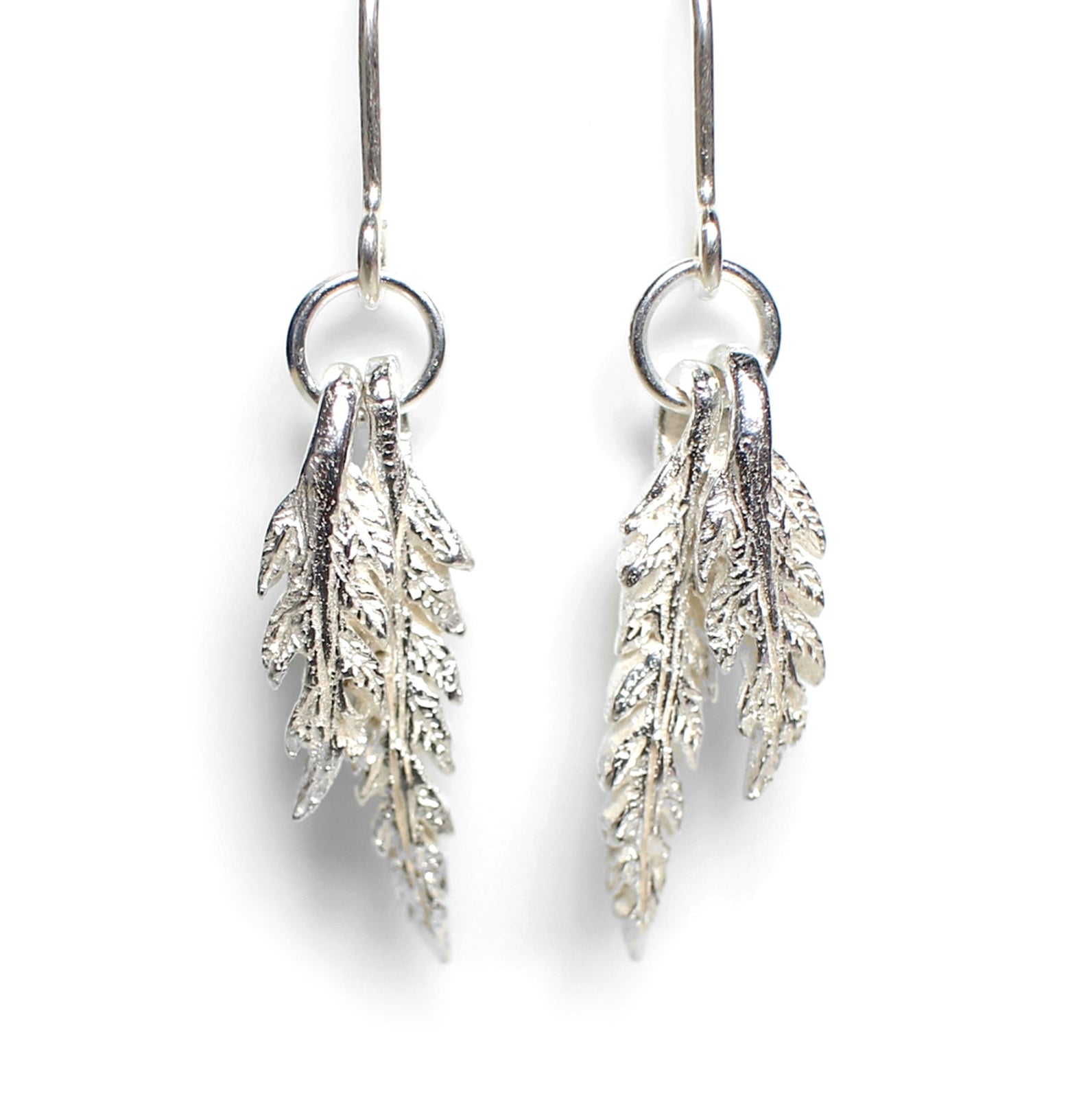 Petite Fern Earrings - Silver