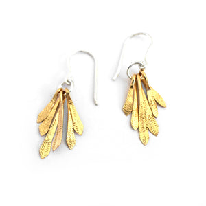 Flutter Drop Earrings - Gold