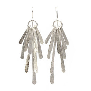 Flutter Statement Earrings - Silver