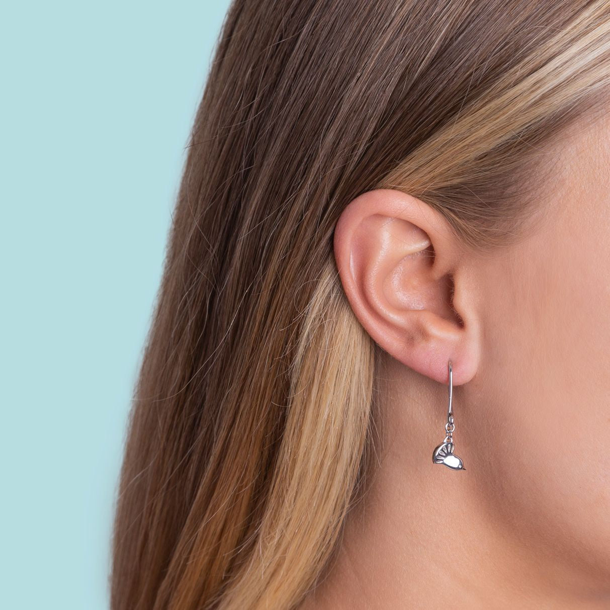 Fantail Earrings - Silver
