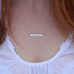 Arohanui Message Bar Necklace