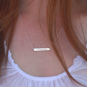 Whanau Message Bar Necklace