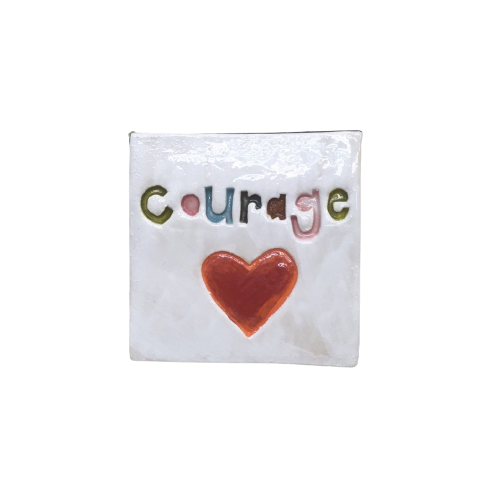 Square Tile - Courage