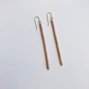 Stick Earrings - Copper