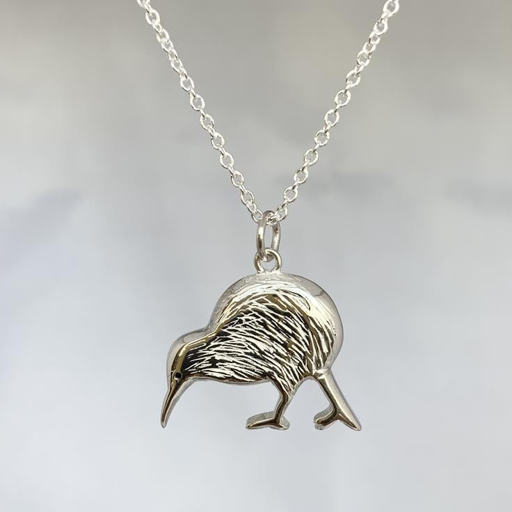 Kiwi Necklace, Silver
