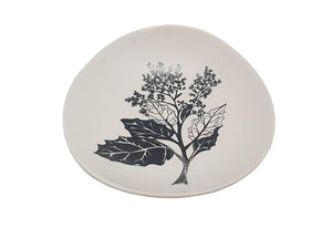 Porcelain Bowl, 10cm - Black Rangiora on White
