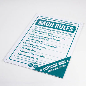 Outdoor Sign - Bach Rules