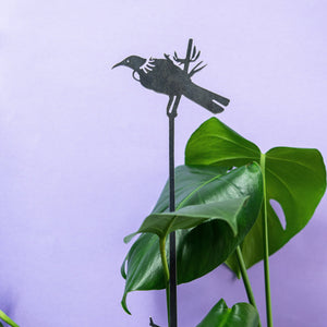 Metal Bird - Tūī Plant Stake 70cm